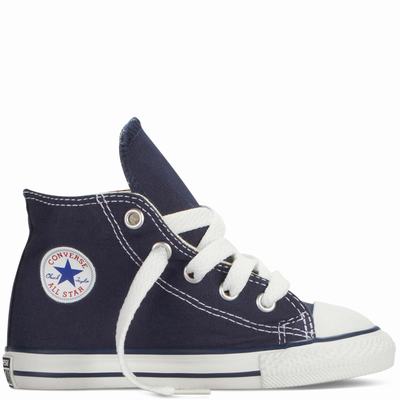 Converse Chuck Taylor All Star Classic Colours Tdlr/Yth High Tops Kids - Navy Shoes (407KQBEZ)